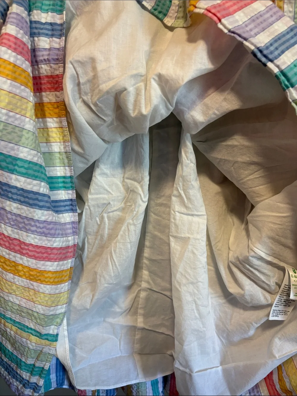 J. Crew Pastel Rainbow Striped Tiered Midi Dress